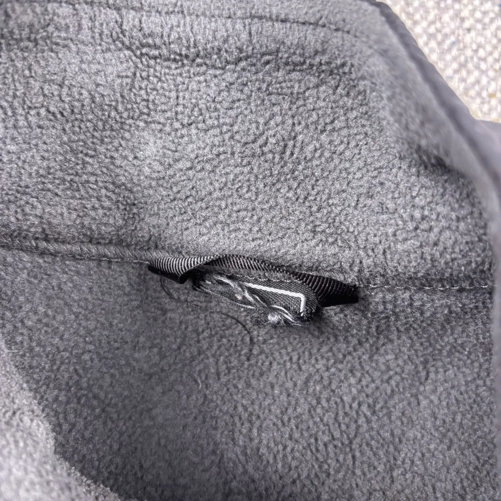 Unisex Kids North Face Fleece Jacket Polartec Gray Black Yellow Fits Like 10/12